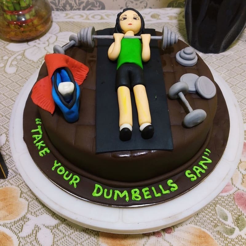 Gym fitness cake in 2024 | Gym cake, Fitness cake, Birthday cakes for men