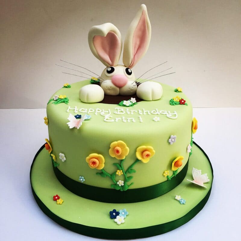 Buy Charming Bunny Theme Cream Cake-Charming Bunny Theme Cream Cake