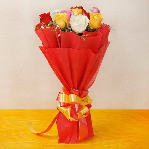 12 Mix Roses Bouquet