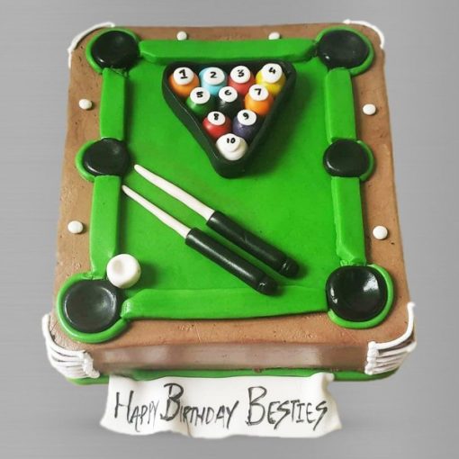 Billard Table Pool Fondant Cake