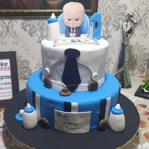 2 Tier BOSS Baby Fondant Cake