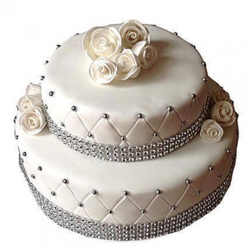 2 Tier Designer Fondant Cake