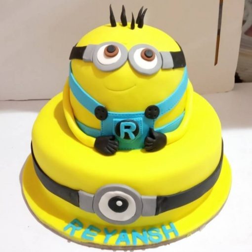 2 Tier Minion Cake