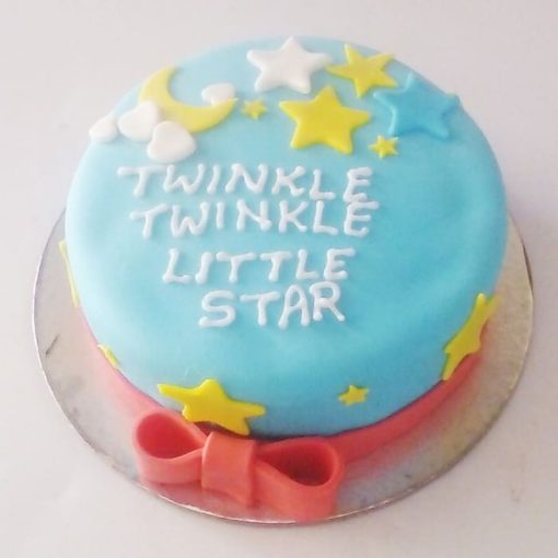 Baby Birthday Fondant Cake