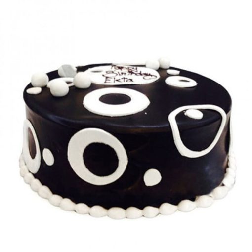 Black And White Fondant Cake