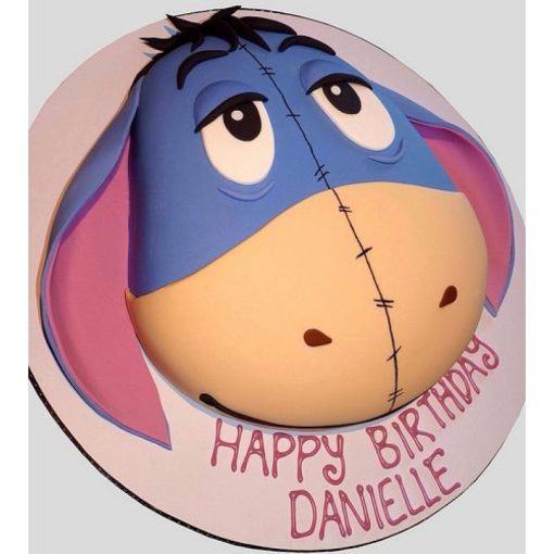 Eeyore Face Birthday Fondant Cake