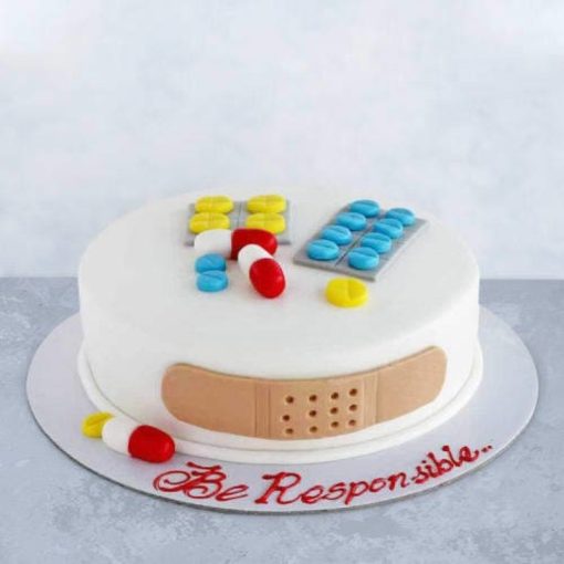 First Aid Kit Shaped Fondant Cake