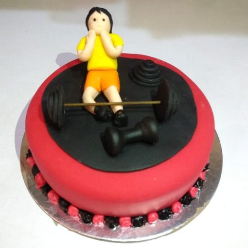 Gym Theme Fondant Cake