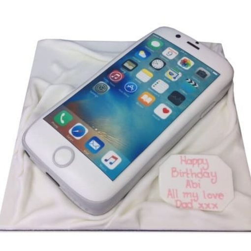 White iPhone Fondant Cake