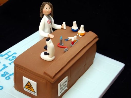 Female Scientist Birthday Cake