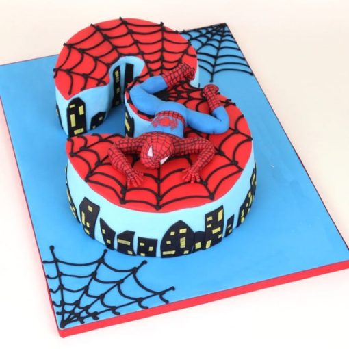 3rd Birthday Spiderman Theme Cake