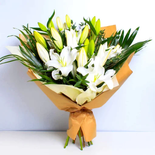 Dreamy Pure White Lilies