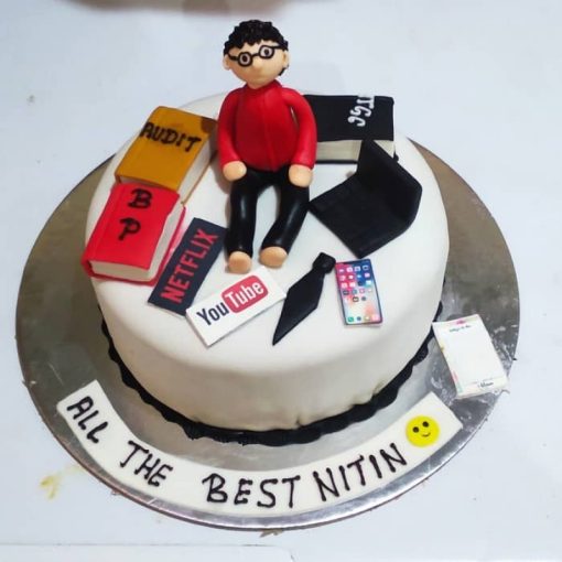 Accountant Guy Theme Cake