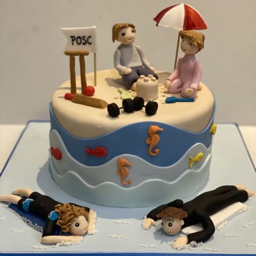 Family Beach Cake