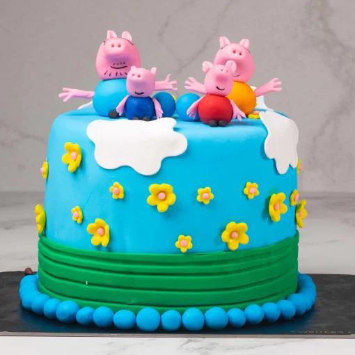 Peppa Pig Kids Fondant Cake