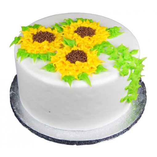 Sunflower Theme Fondant Cake