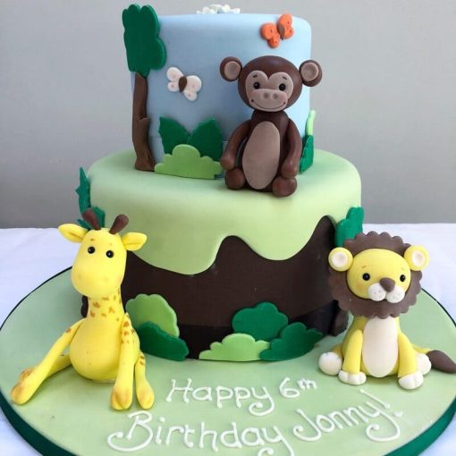 Jungle Theme Birthday Cake