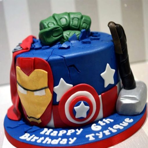 Avengers Theme Birthday Cake