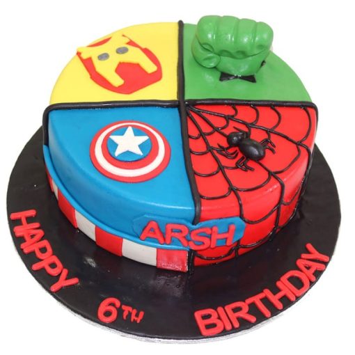 Avengers Theme Fondant Cake