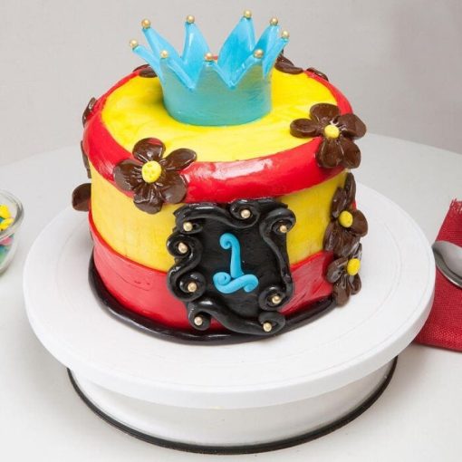 Blue Crown Fondant Cake