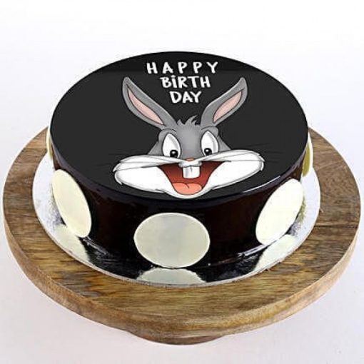 Bugs Bunny Cartoon Photo Cake