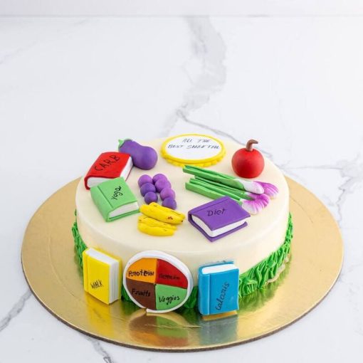 Nutritionist Theme Fondant Cake