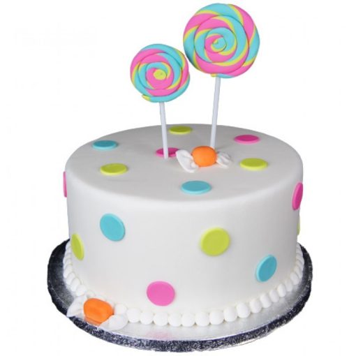 Candy Polka Dot Fondant Cake