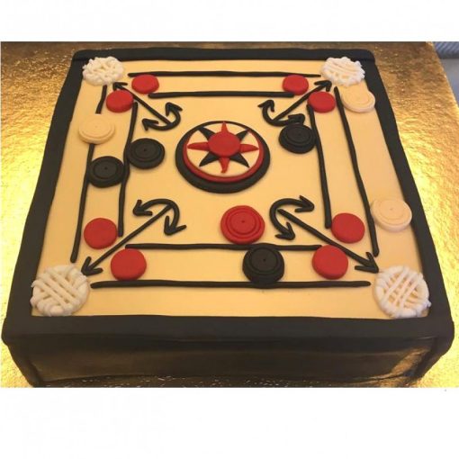 Carrom Board Fondant Cake