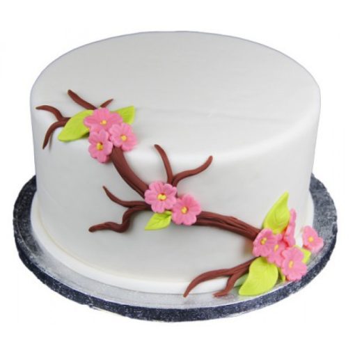 Cherry Blossom Pink Fondant Cake