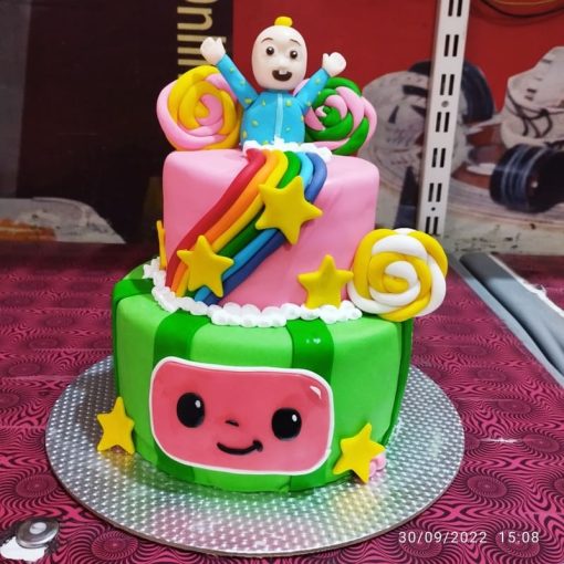 2 Tier CocoMelon Birthday Cake