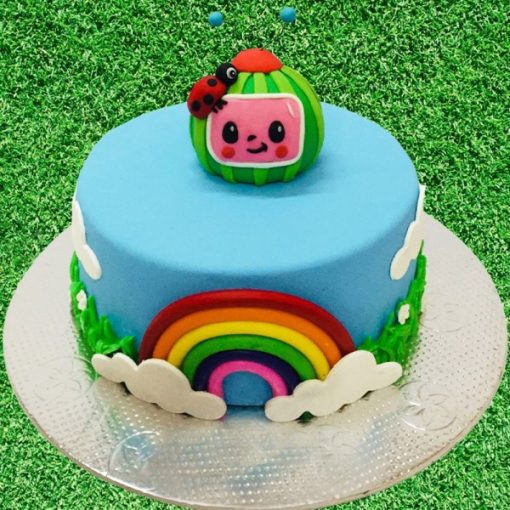 Cocomelon Rainbow Fondant Cake