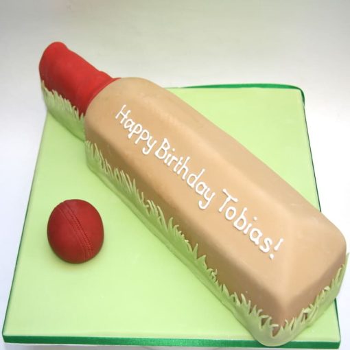 Cricket Bat Fondant Cake