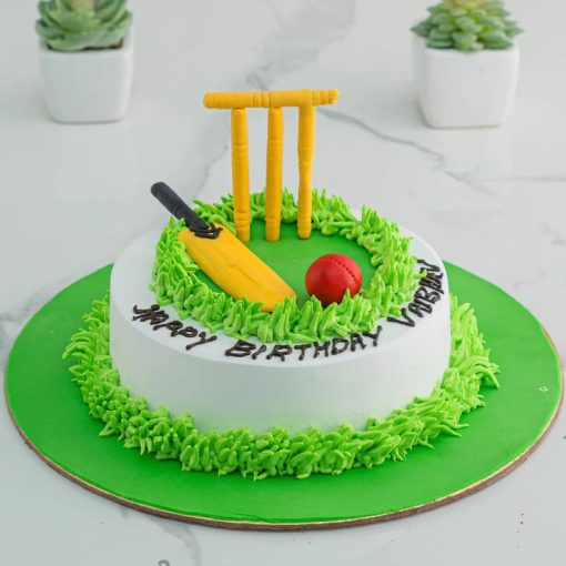 Cricket Fan Semi Fondant Cake