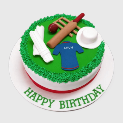 Cricket Ground Fondant Cake