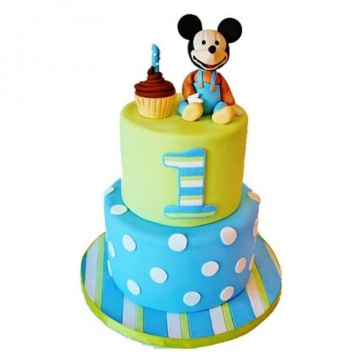 Cute Mickey Mouse Cartoon Cake