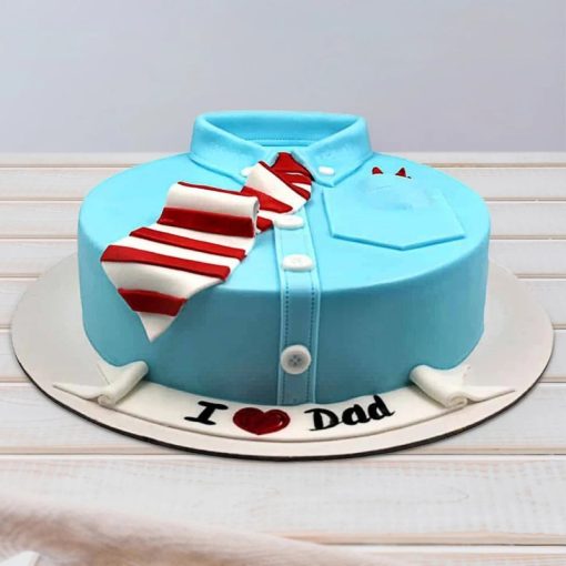 Dad Shirt & Tie Fondant Cake