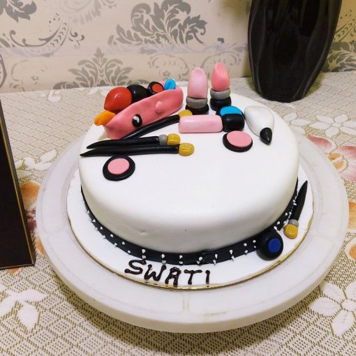 Designer Makeup Fondant Cake