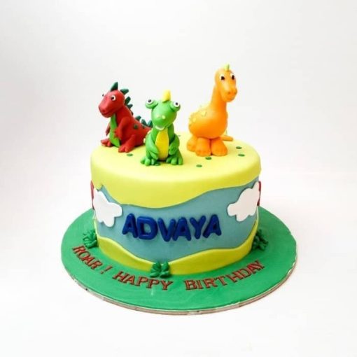 Dinosaur Diaries Fondant Cakes