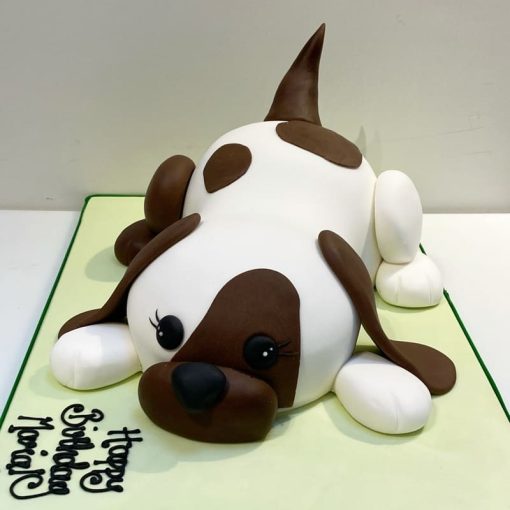 Doggie Birthday Fondant Cake