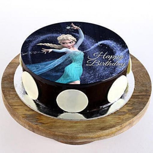 Elsa Girls Cartoon Photo Cake