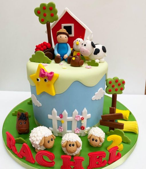 Farmyard Birthday Fondant Cake