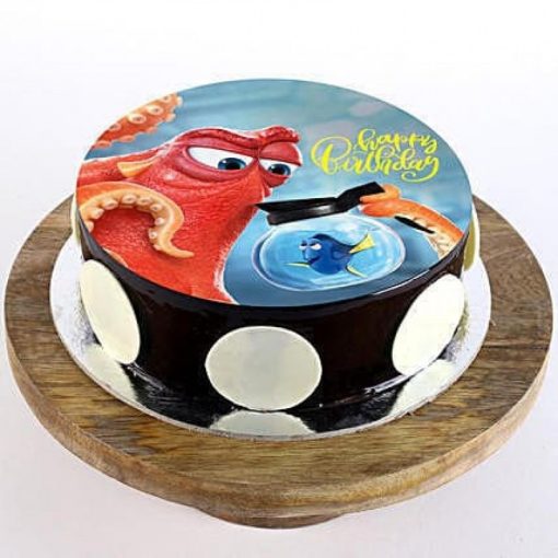 Finding Dory Cartoon Photo Cake