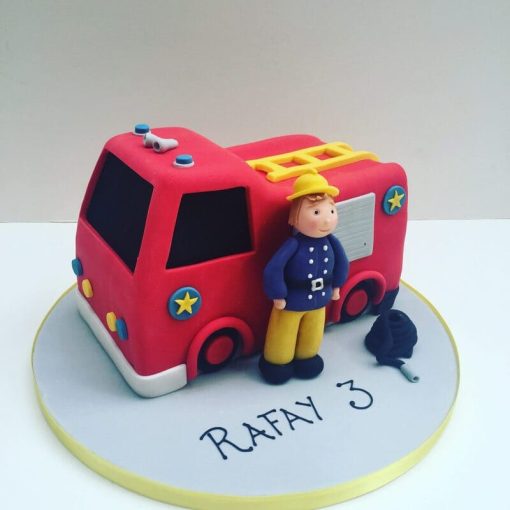 Fireman Theme Fondant Cake