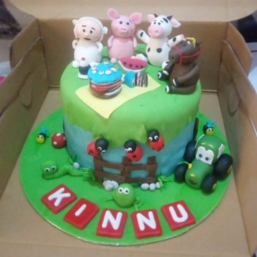 Firm Animal Theme Fondant Cake