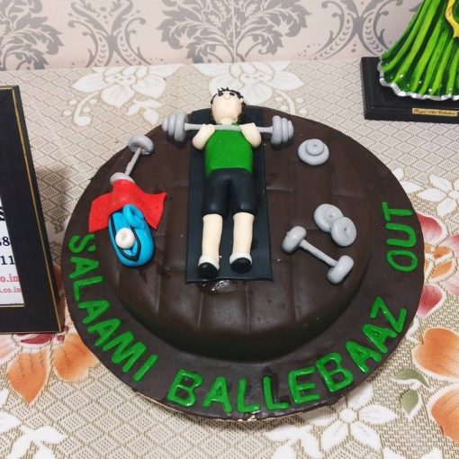 Fitness Theme Fondant Cake