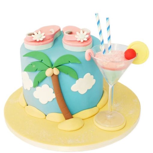 Flip Flops Theme Fondant Cake