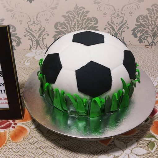 Football Shape Fondant Cake