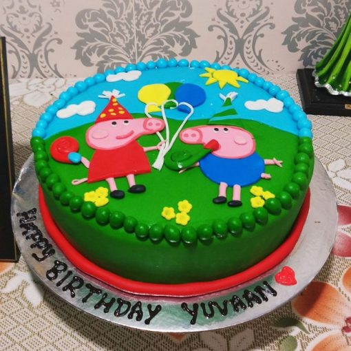 George & Peppa Pig Designer Cake