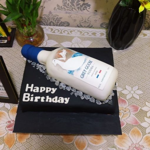 Goose Vodka Bottle Theme Cake