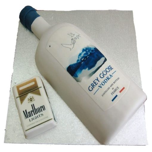 Gray Goose and Marlboro Designer Cake